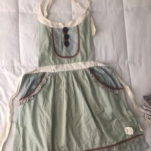 Anthropologie Mint Apron